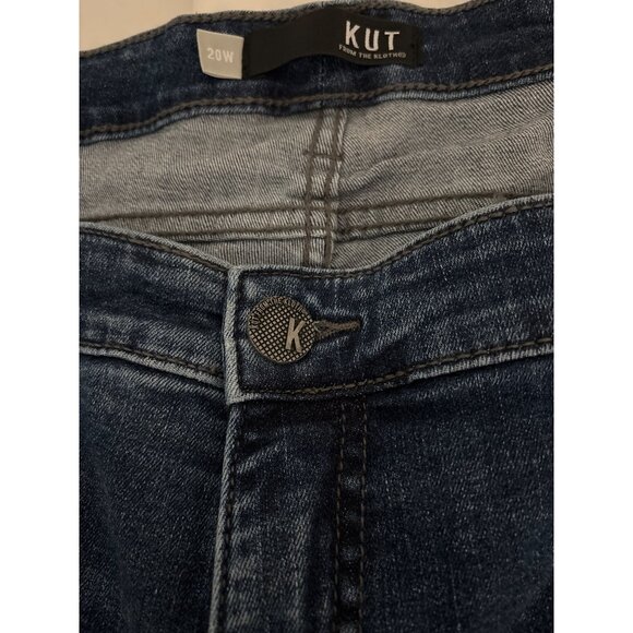 Kut from the Kloth Jeans Plus 20W Boyfriend Distressed Blue Denim Stretch Casual - Picture 13 of 15